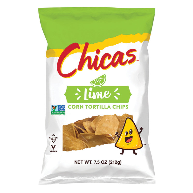 Wholesale Chicas White Corn Lime Tortlla Chips 7.5 Oz - 9ct Case Bulk