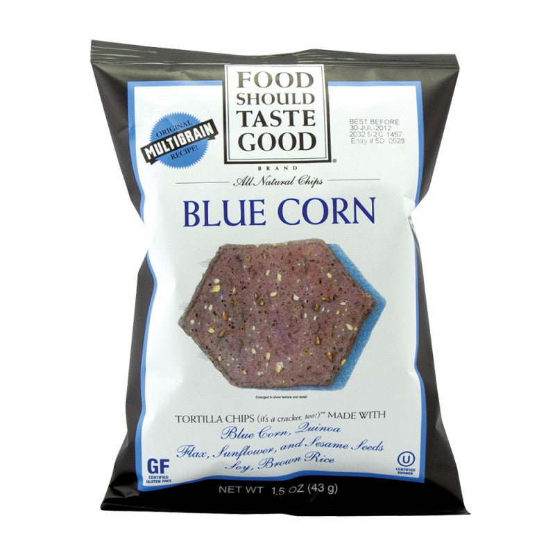 Wholesale Food Should Taste Good Blue Corn Tortilla Chips 1.5 Oz Bag - 24ct Case Bulk