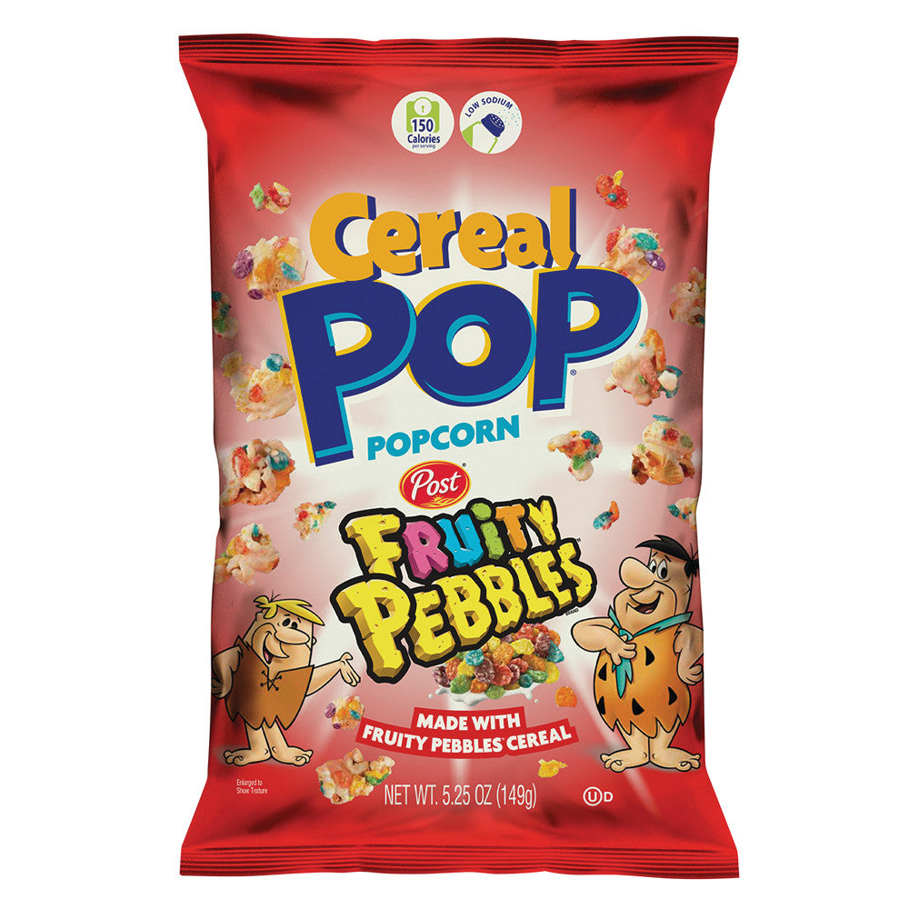 Cereal Pop Fruity Pebbles Popcorn 5.25 Oz Bag