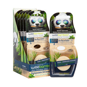 Wholesale Woobamboo Biodegradable 40 Yards Mint Floss 6ct Box- Bulk