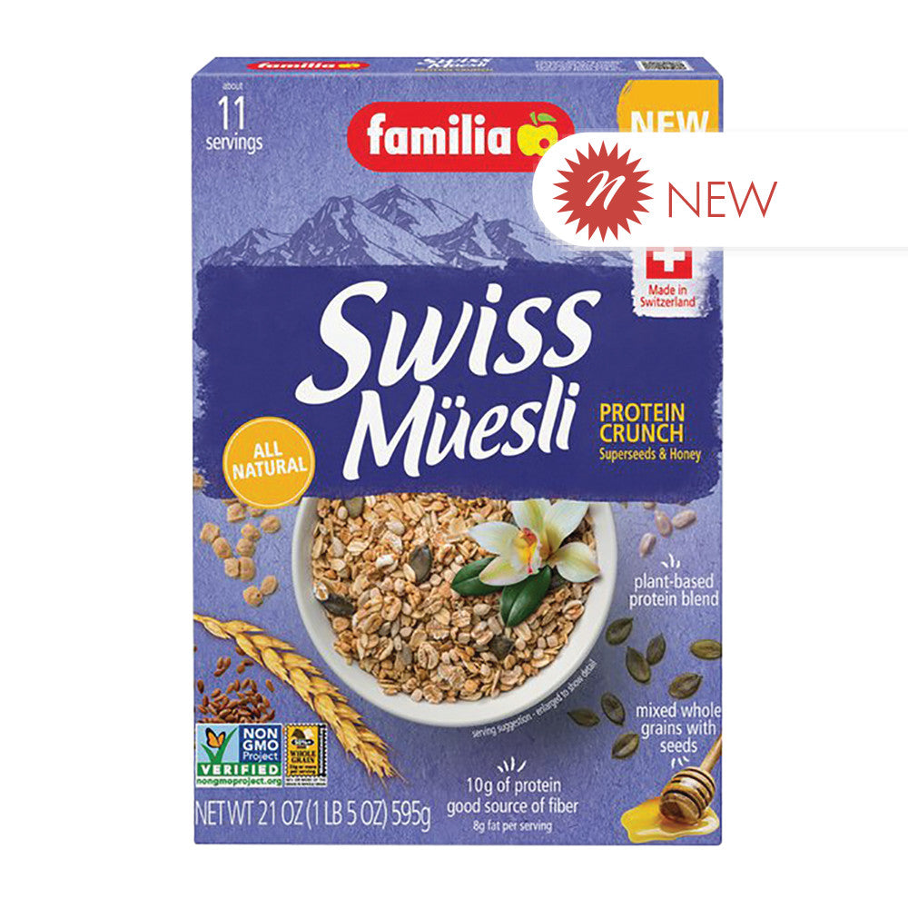 Wholesale Familia Protein Crunch Swiss Muesli 21 Oz Box- Bulk