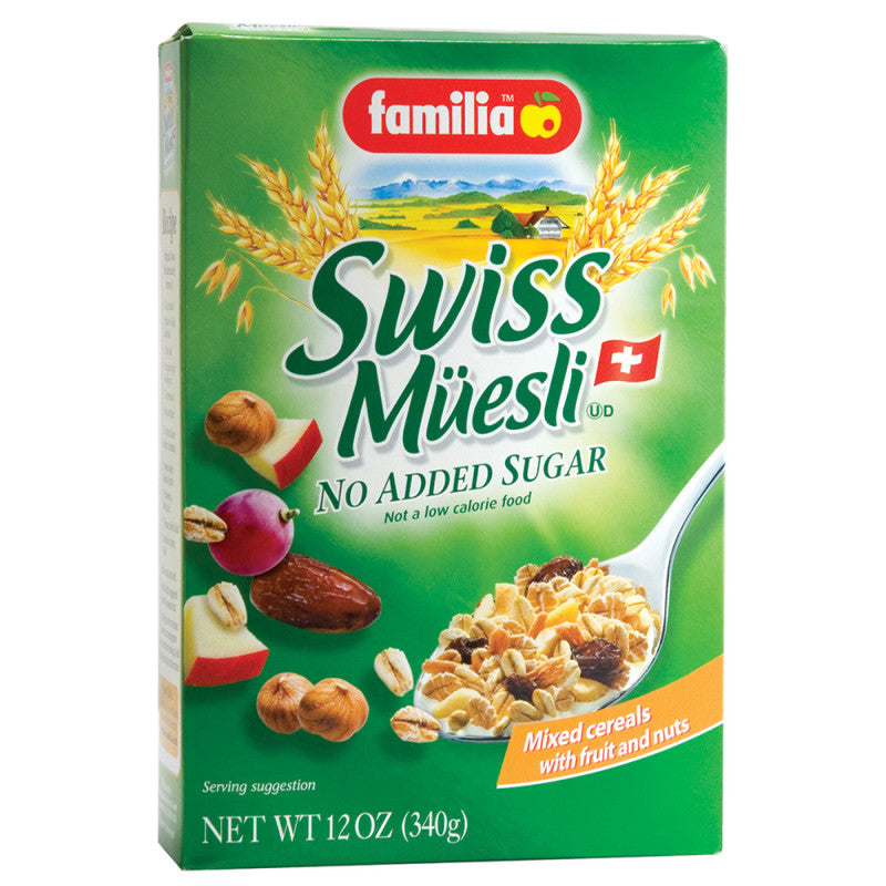 Wholesale Familia No Sugar Added Swiss Muesli 12 Oz Box - 6ct Case Bulk