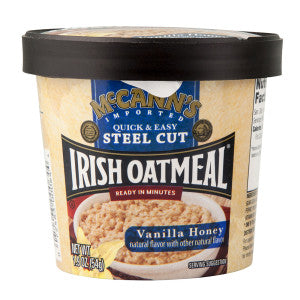 Wholesale Mccann'S Steel Cut Instant Irish Oatmeal Vanilla Honey 1.9 Oz  Cup - 12ct Case Bulk