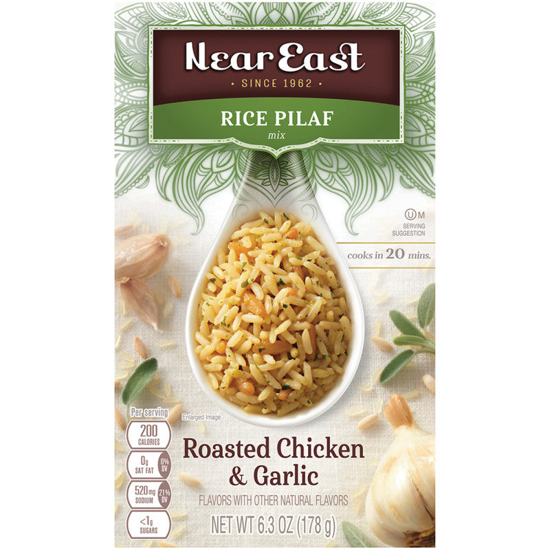 Wholesale Near East Roasted Chicken And Garlic Rice Pilaf 6.3 Oz Box - 12ct Case Bulk
