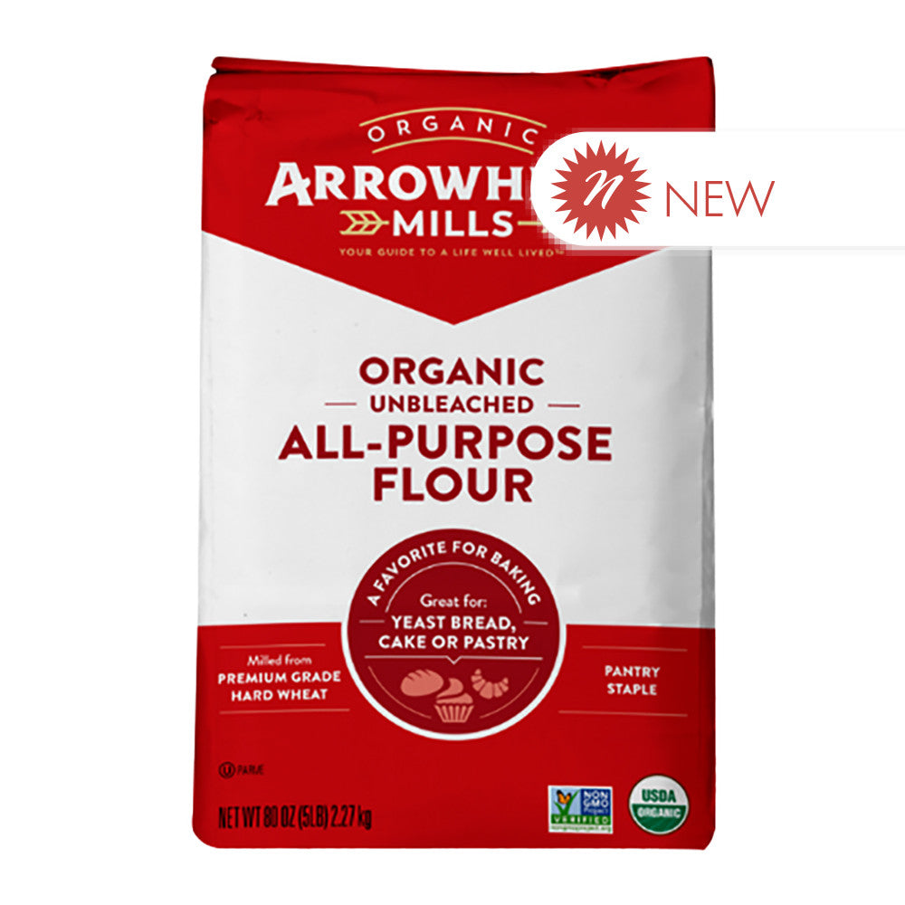 Wholesale Arrowhead Mills Organic Unbleached White Flour 5 Lb Bag Bulk