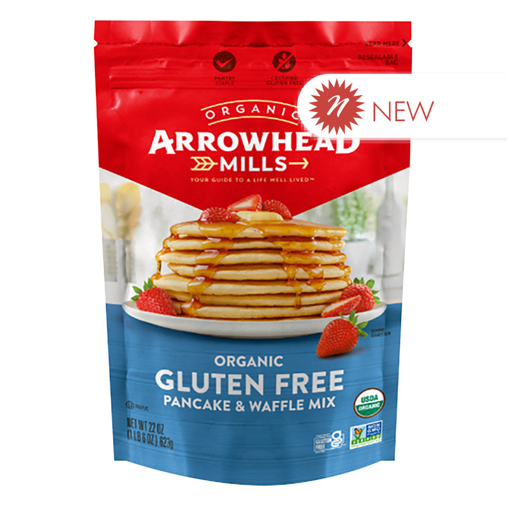 Wholesale Arrowhead Mills Organic Gluten Free Pancake Baking Mix 22 Oz Bag Bulk