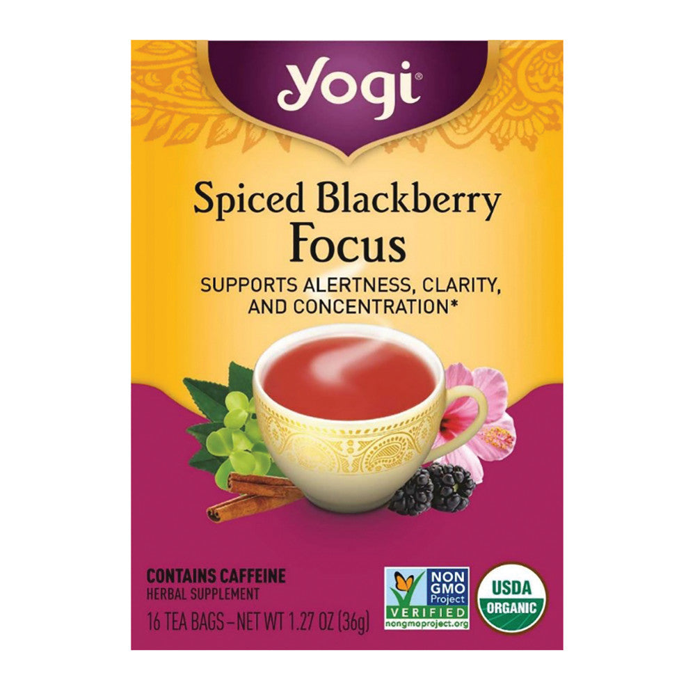 Wholesale Yogi Spiced Blackberry Focus Tea 16 Ct Box Bulk