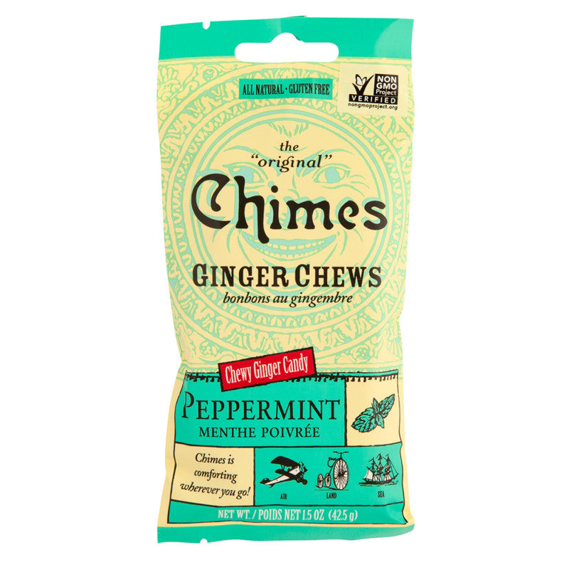 Wholesale Chimes Peppermint Ginger Chews 1.5 Oz Bag Bulk