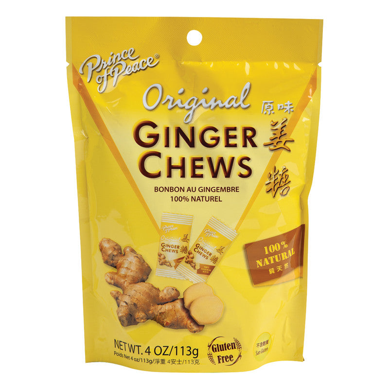 Wholesale Prince Of Peace Original Ginger Chews 4 Oz Pouch- Bulk