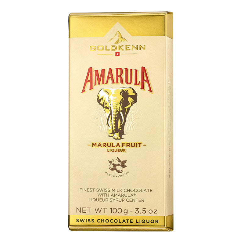Wholesale Goldkenn Amarula Swiss Milk Chocolate Bar With Liqueur Syrup Center 3.5 Oz Bulk