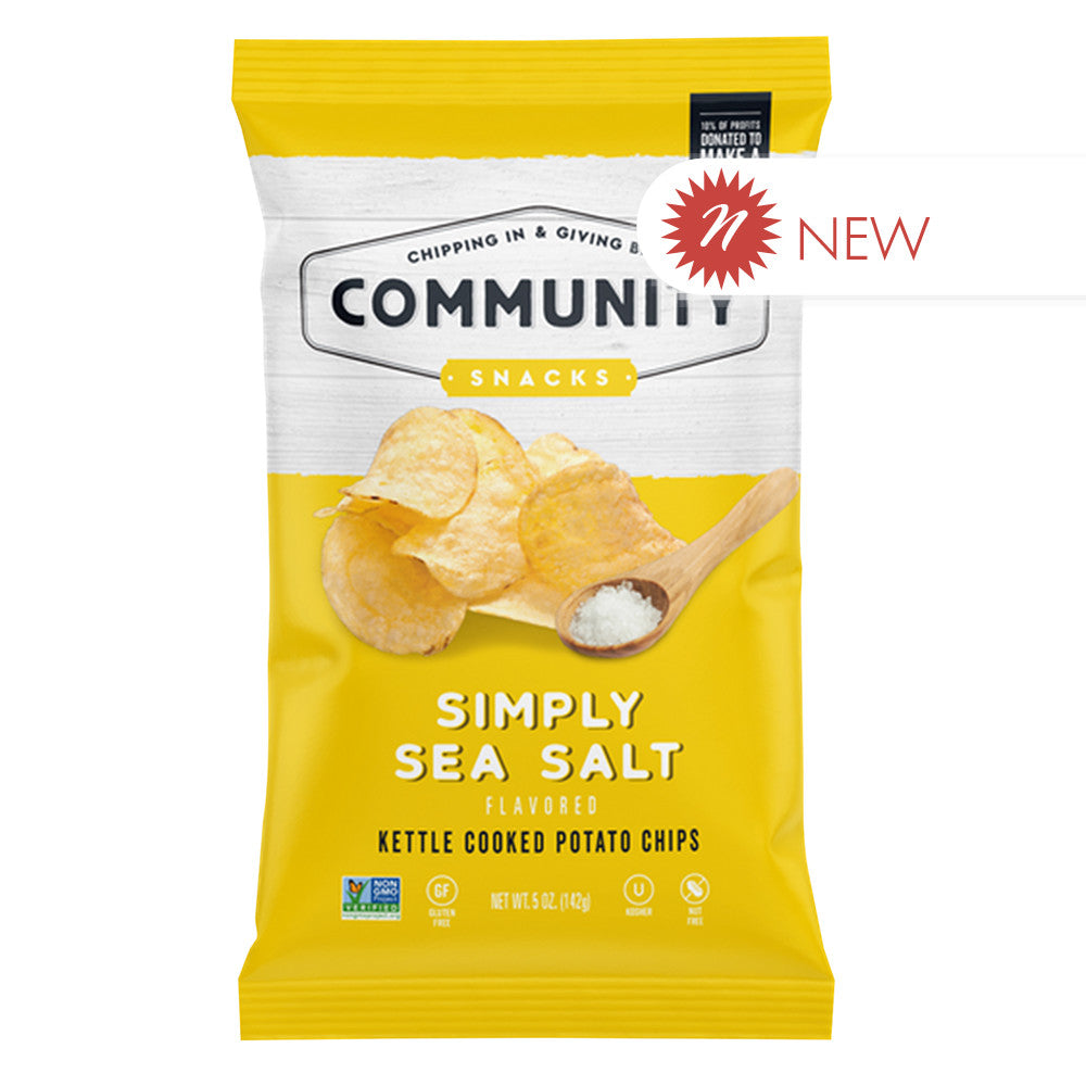 Wholesale Community Snacks Simply Sea Salt Chips 5 Oz Bag Bulk