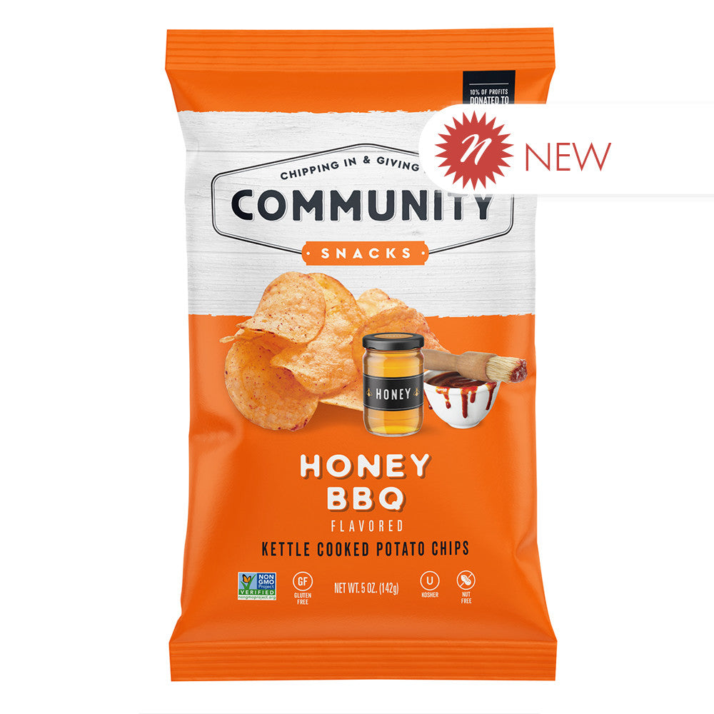 Wholesale Community Snacks Honey Bbq Chips 5 Oz Bag Bulk