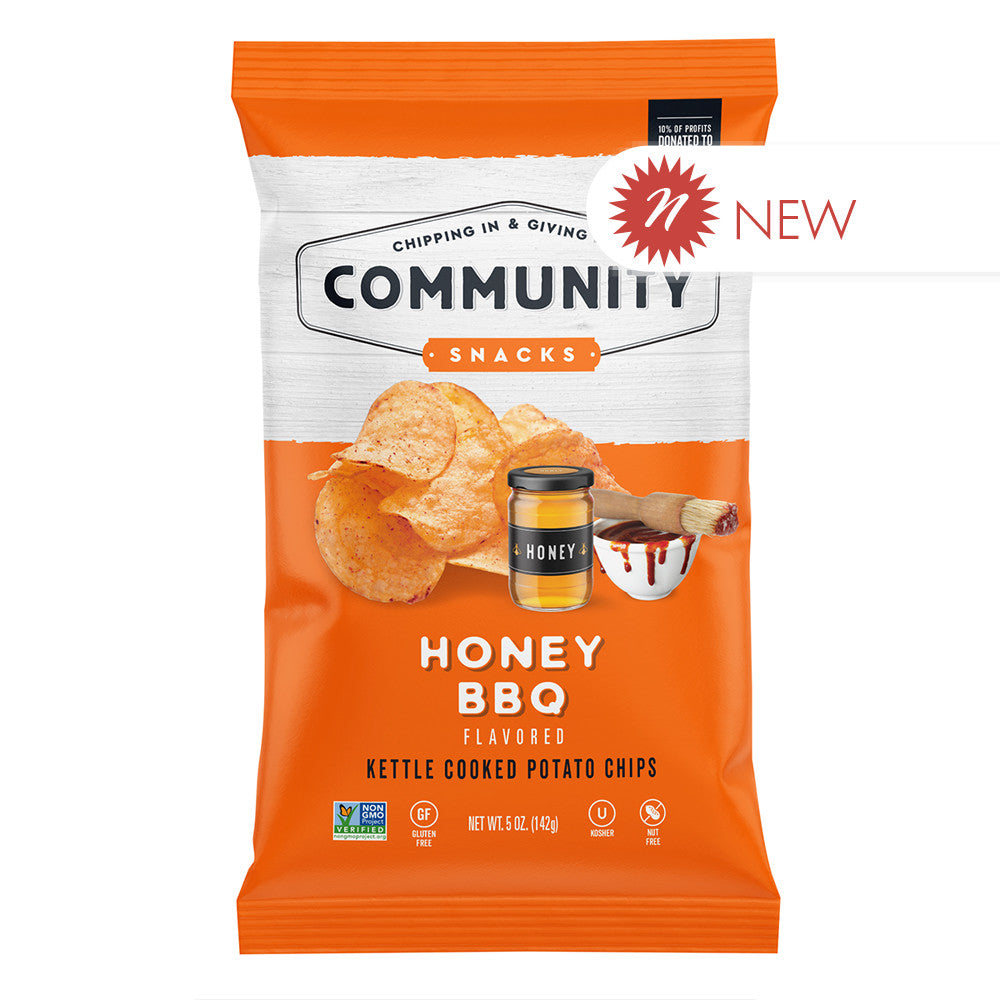 Wholesale Community Snacks Honey Bbq Chips 5 Oz Bag-12ct Case Bulk