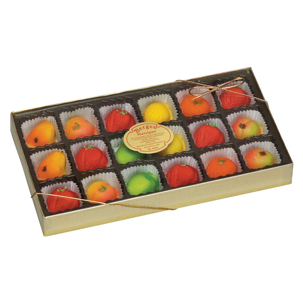 Bergen Marzipan Assorted Fruit 8 Oz Box