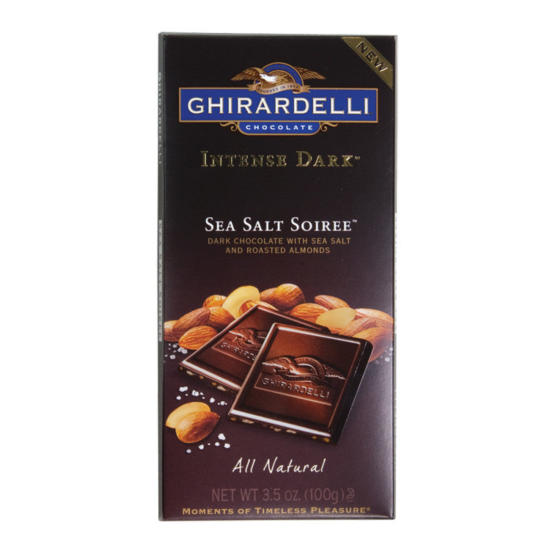 Wholesale Ghirardelli Intense Dark Chocolate Sea Salt Soiree 3.5 Oz Bar Bulk