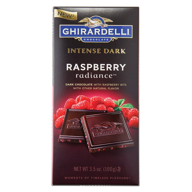 Wholesale Ghirardelli Intense Dark Chocolate Raspberry Radiance 3.5 Oz Bar Bulk