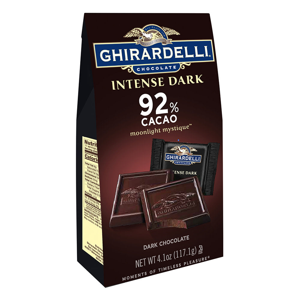 Ghirardelli 92% Cocoa Moonlight Mystique Intense Dark Chocolate 4.1 Oz Bag