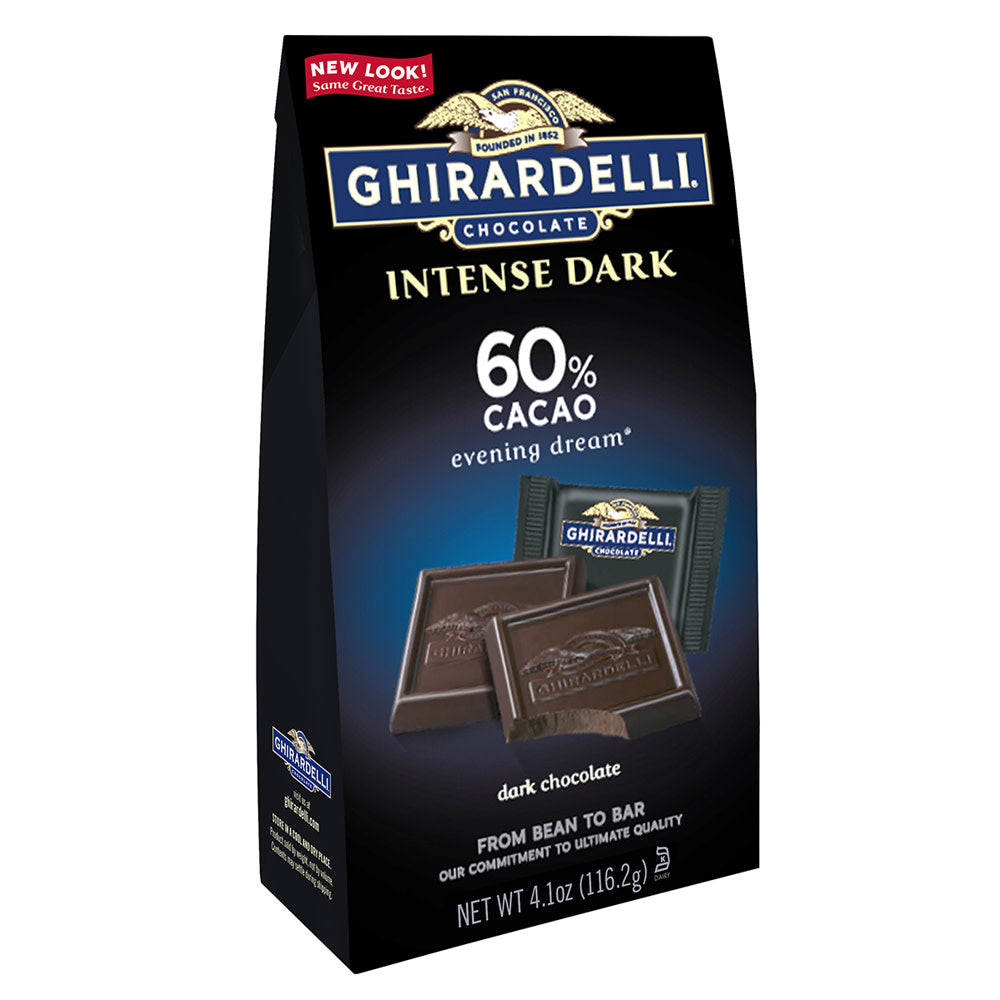 Ghirardelli Intense Dark Chocolate 60% Eve Dream Square 4.1 Oz Pouch