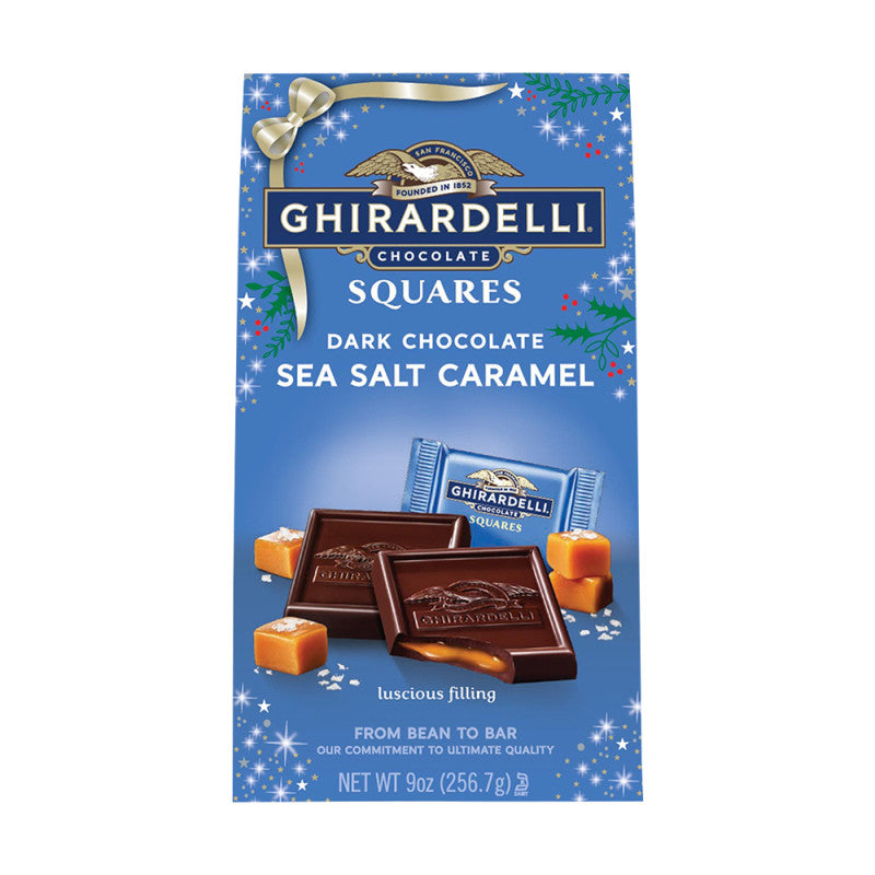 Wholesale Ghirardelli Dark Chocolate Sea Salt Caramel Square 9 Oz Large Bag - 12ct Case Bulk