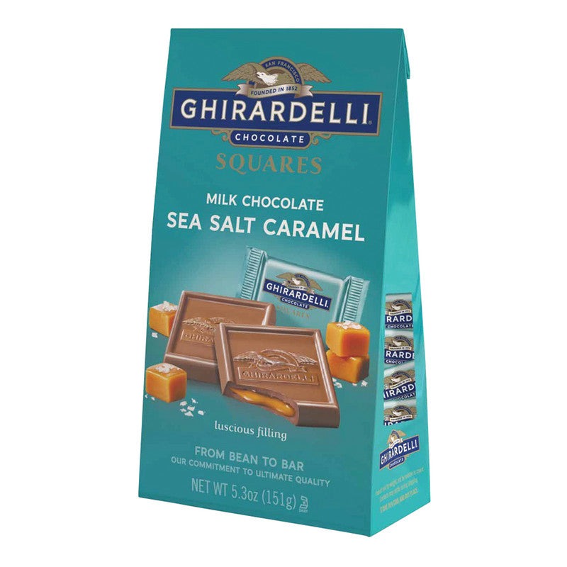 Wholesale Ghirardelli Milk Chocolate Sea Salt Carmel Squares 5.32 Oz Ghirardelli Milk Chocolate Sea Salt Carmel Squares 5.32 Oz Bag- Bulk