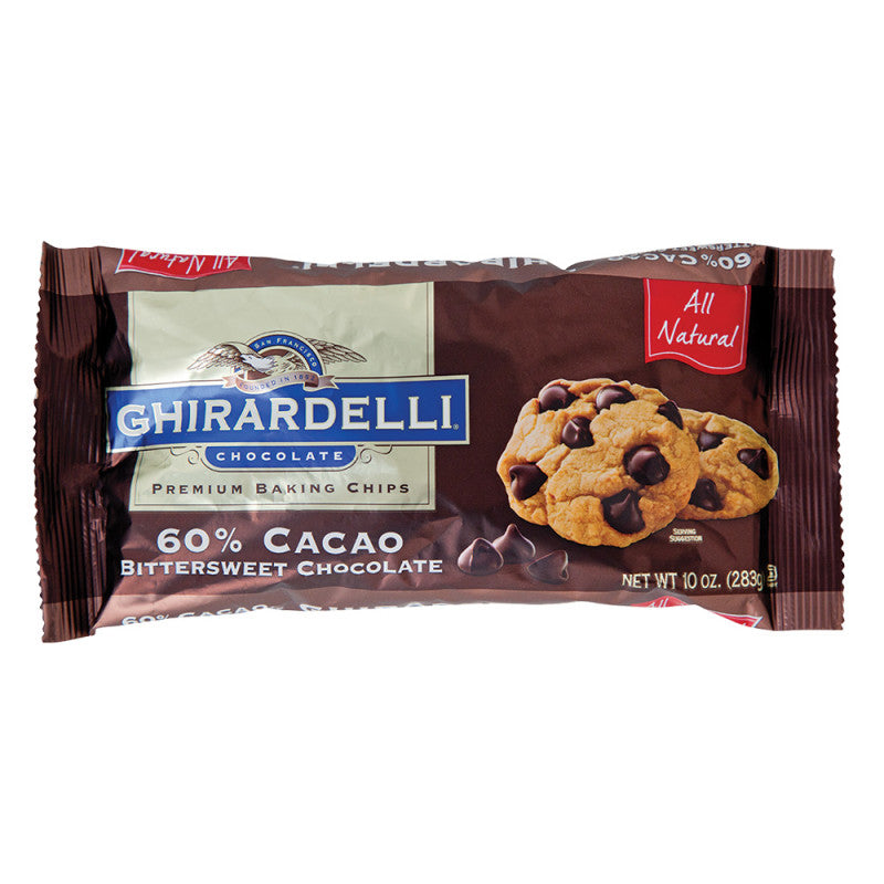 Wholesale Ghirardelli 60% Bittersweet Chocolate Chips 10 Oz Bag - 12ct Case Bulk