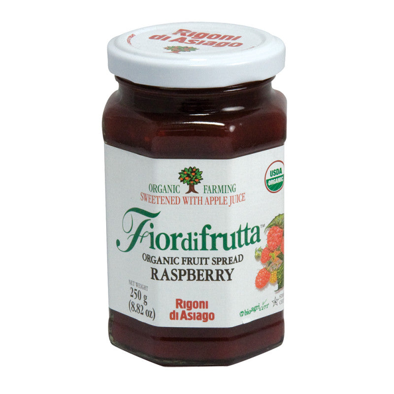 Wholesale Fiordifrutta Organic Raspberry Fruit Spread 8.82 Oz Jar - 6ct Case Bulk