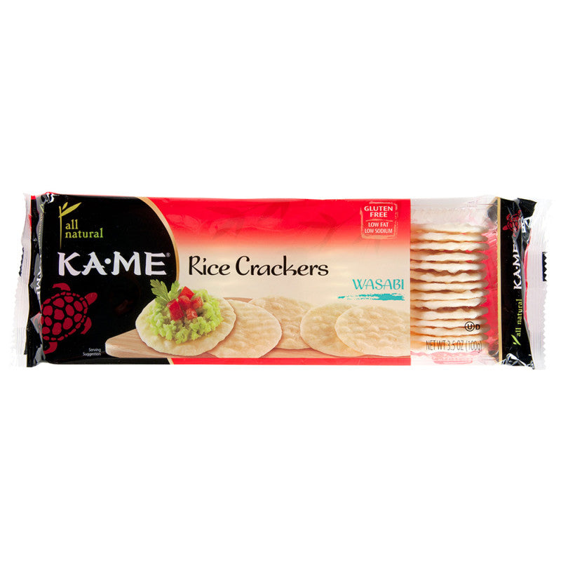 Wholesale Kame Wasabi Rice Crackers 3.5 Oz - 12ct Case Bulk