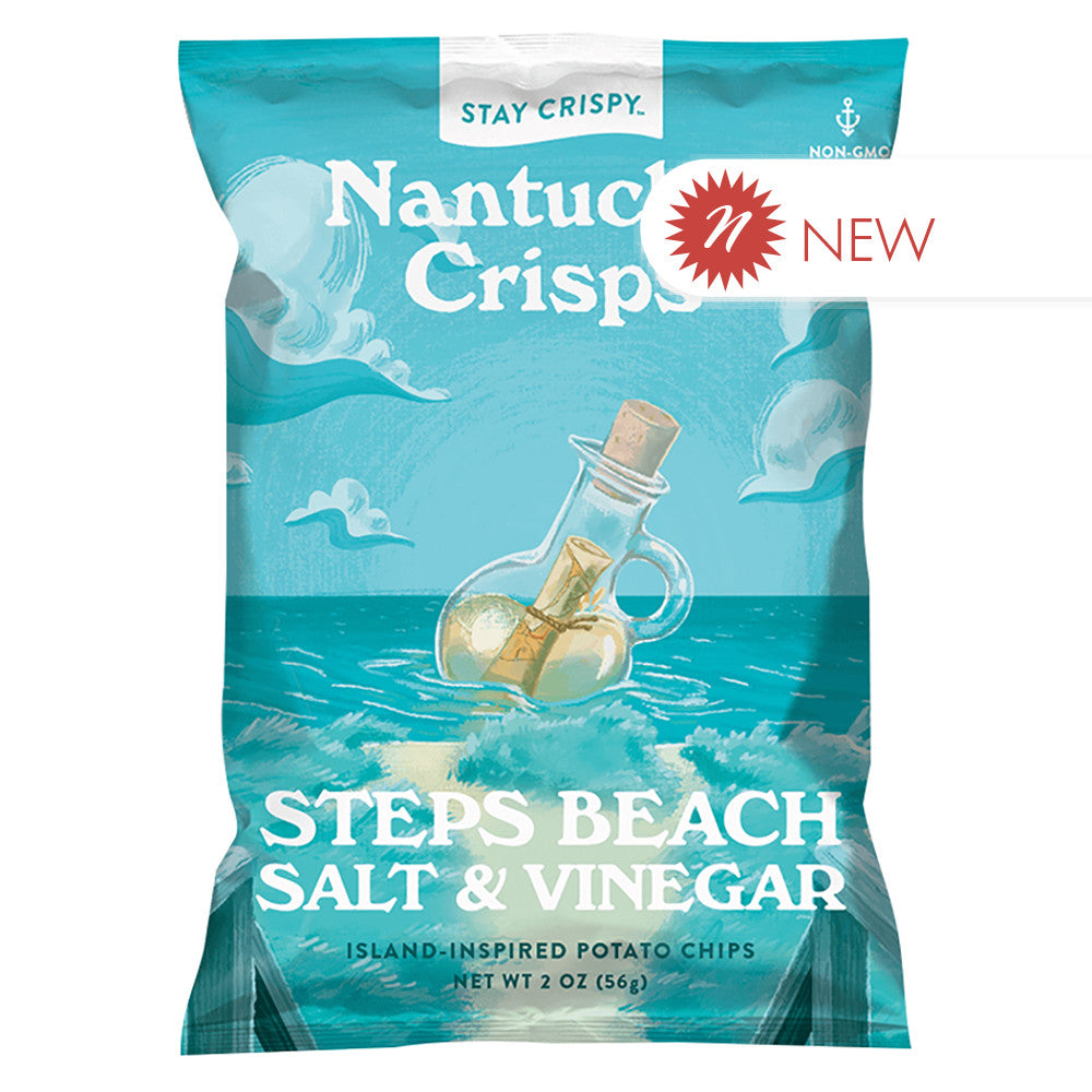 Wholesale Nantucket Crisps Steps Beach Salt & Vinegar 2 Oz Bag- Bulk
