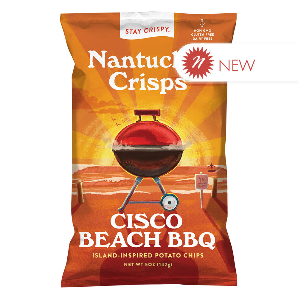 Wholesale Nantucket Crisps Cisco Beach Bbq 5 Oz Bag-12ct Case Bulk