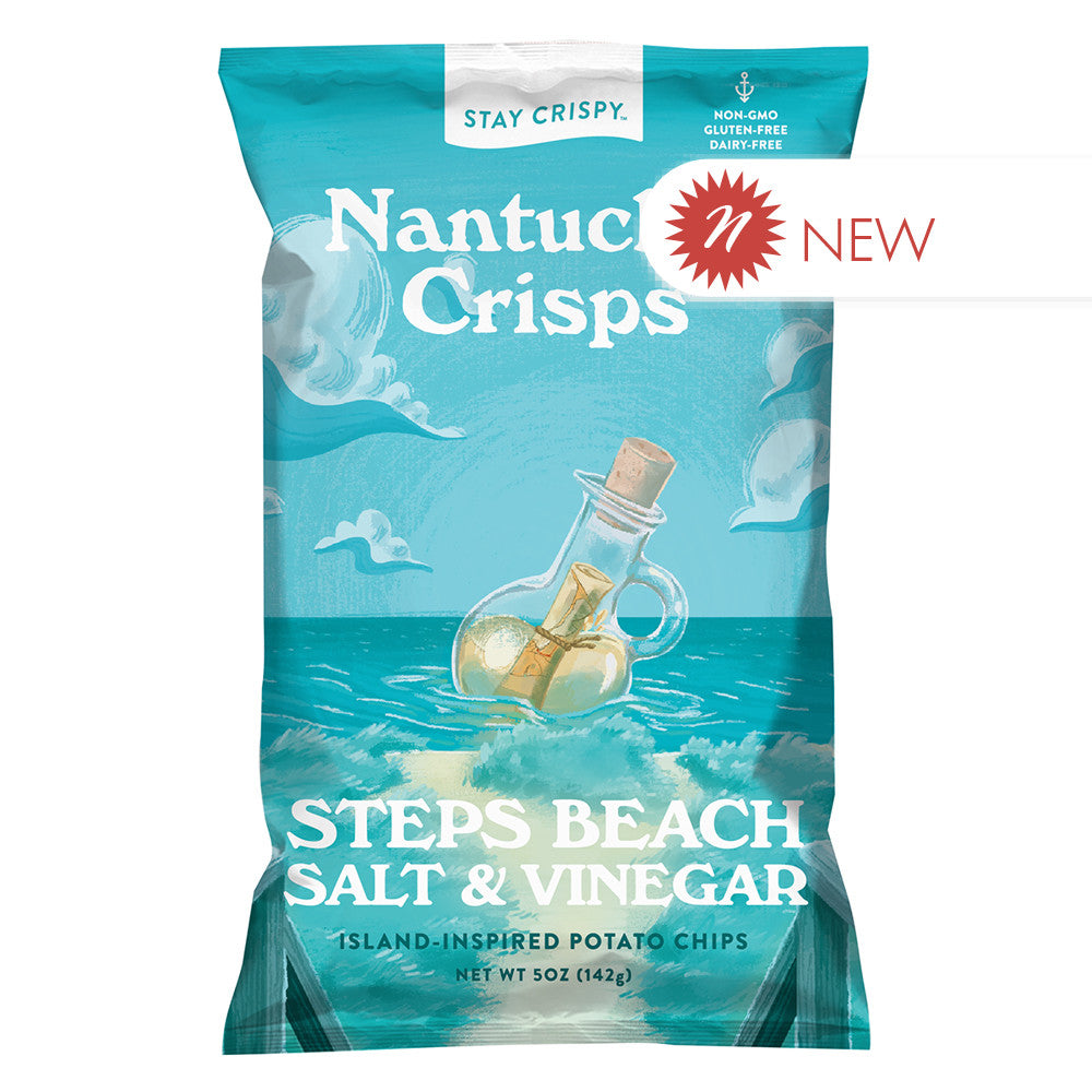 Wholesale Nantucket Crisps Steps Beach Salt & Vinegar 5 Oz Bag- Bulk