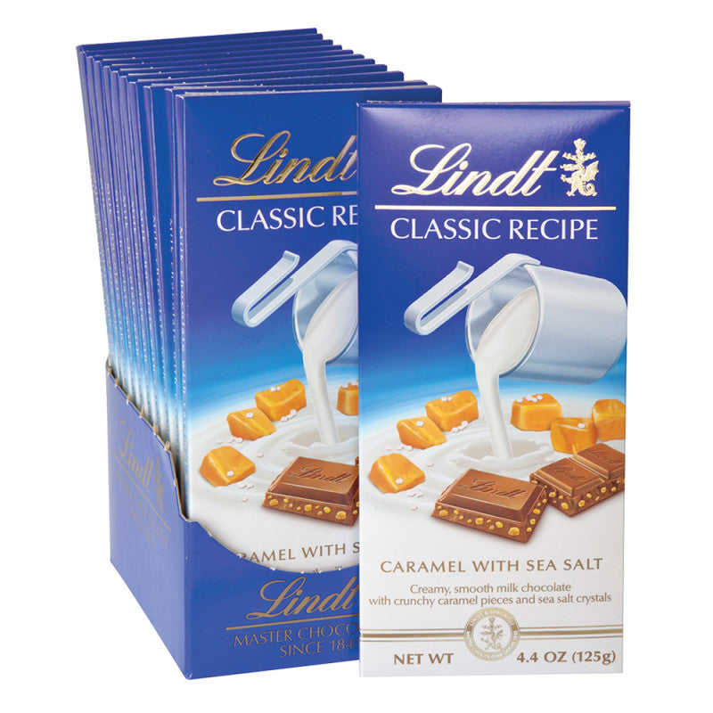Wholesale Lindt Milk Chocolate Caramel With Sea Salt 4.4 Oz Bar- Bulk