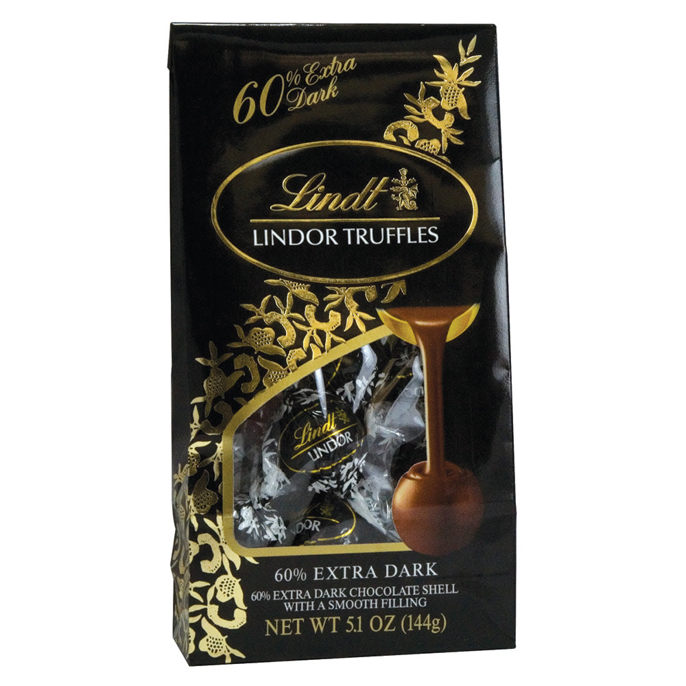 Lindt Lindor 60% Extra Dark Truffles 5.1 Oz Bag