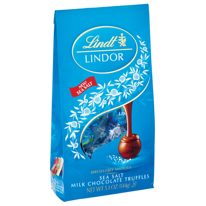 Wholesale Lindt Lindor Milk Chocolate Sea Salt Truffles 5.1 Oz Bag Bulk