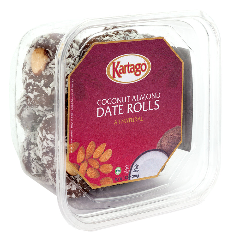 Wholesale Coconut Almond Date Rolls 12 Oz Tub- Bulk