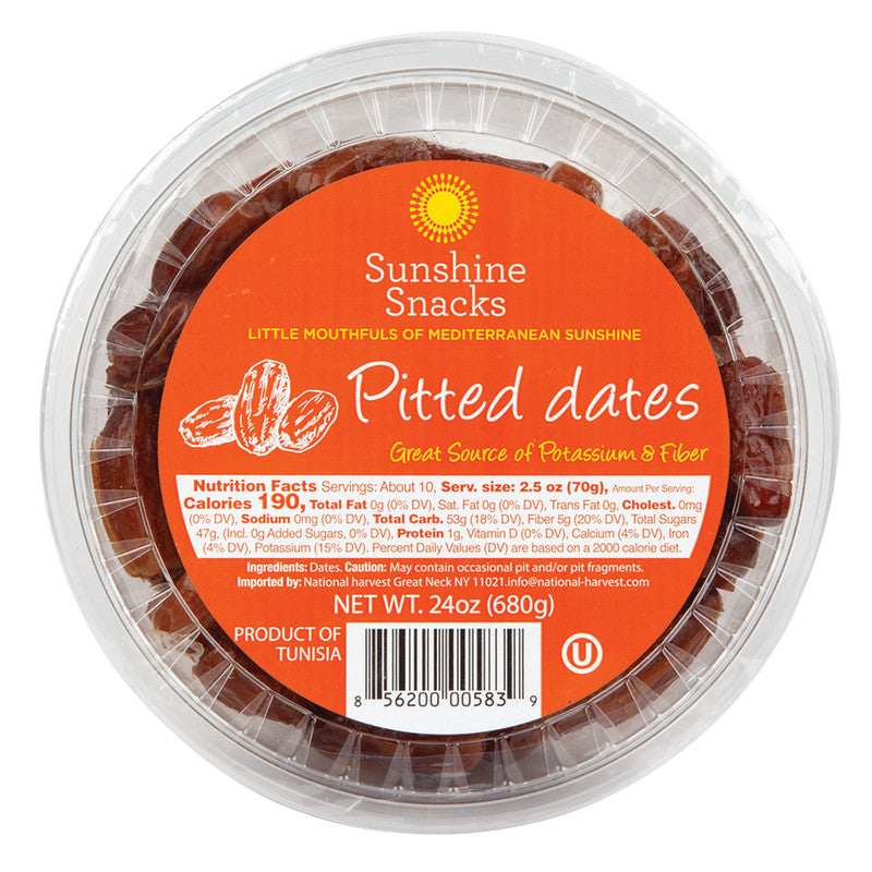 Wholesale Dates Pitted Imported 24 Oz Cup - 12ct Case Bulk