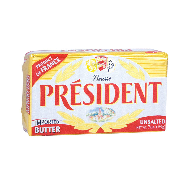 Wholesale President Unsalted Sweet Butter 7 Oz Bar- Bulk