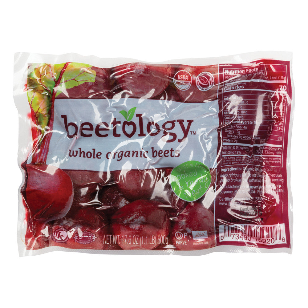 Beetology Organic Whole Red Beets 17.6 Oz