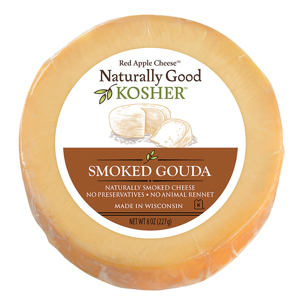 Naturally Good Kosher Smoked Gouda Cheese 8 Oz