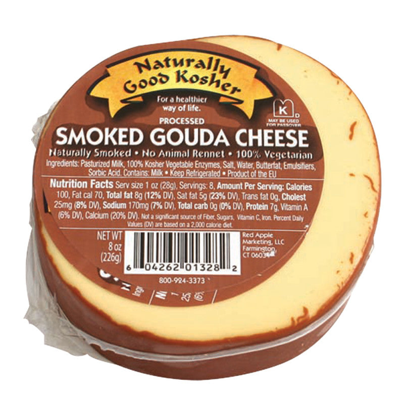 Wholesale Naturally Good Kosher Smoked Gouda Cheese 8 Oz Bulk