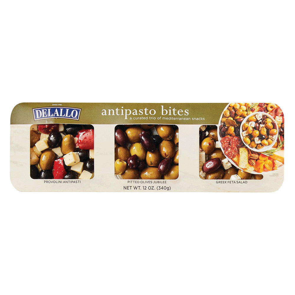 Wholesale Delallo - Antipasto Bites - 3 Way Ent Tray - 12Oz Bulk