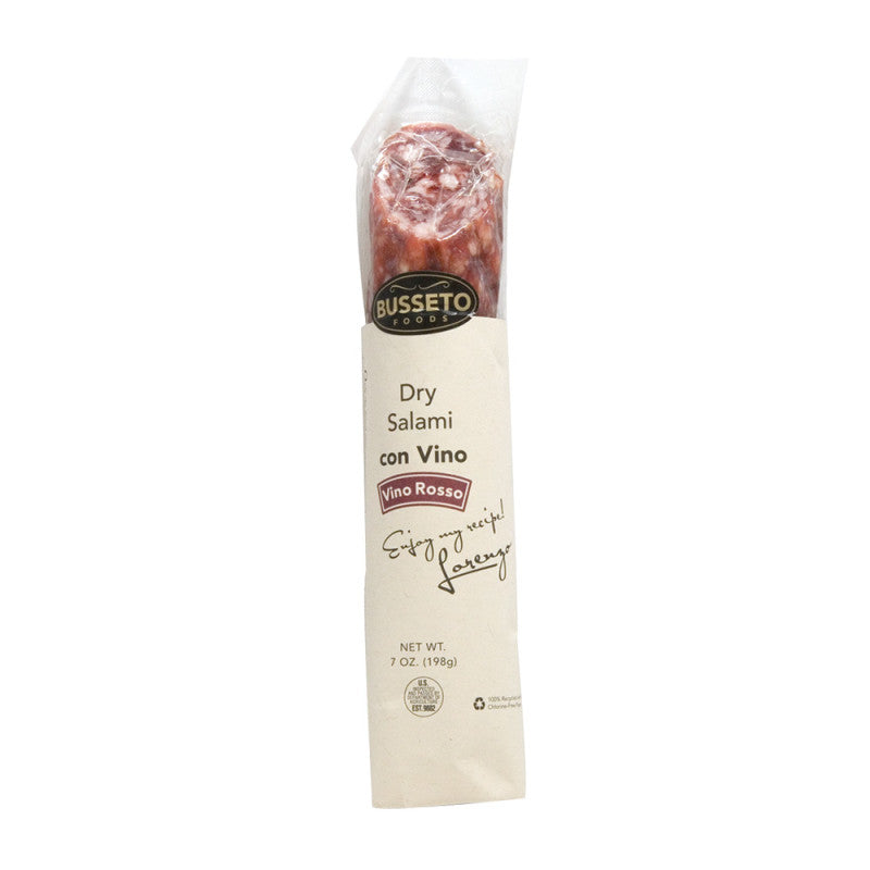 Wholesale Busseto Red Wine Dry Salami Paperwrap 7 Oz- Bulk