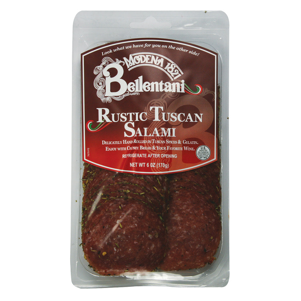Wholesale Bellentani Sliced Rustic Tuscan Salami 6 Oz- Bulk