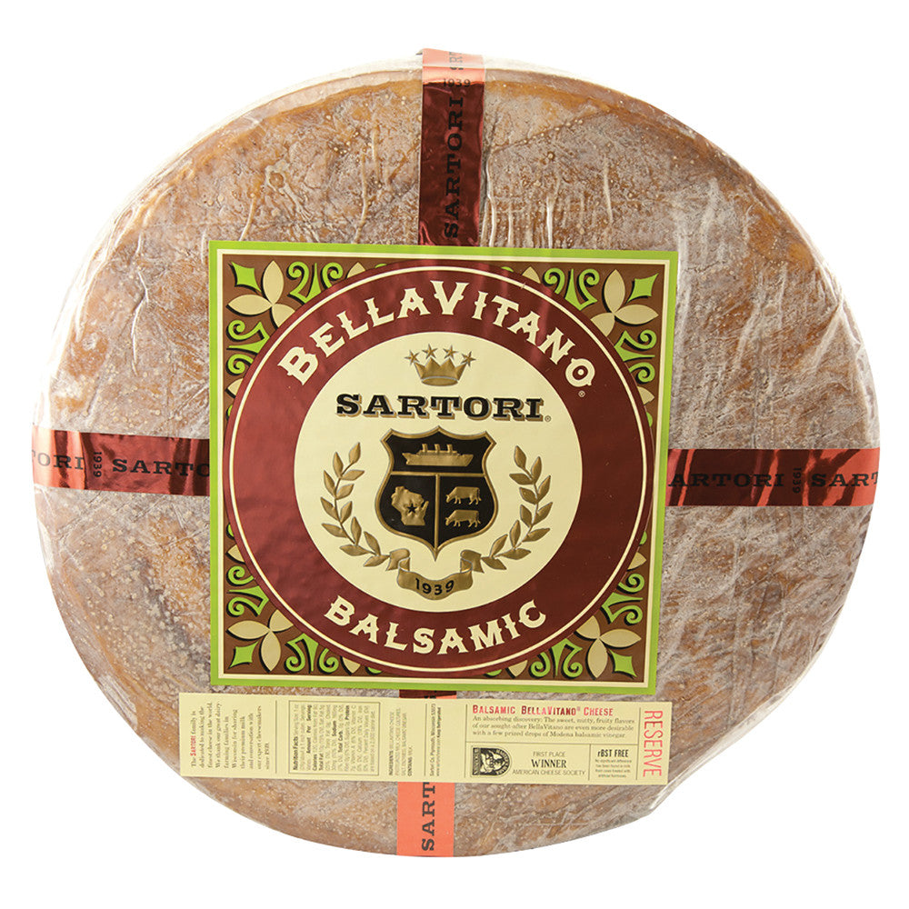Wholesale Sartori BellaVitano Balsamic 5 Lb Quarter Wheels 20 Lb- Bulk