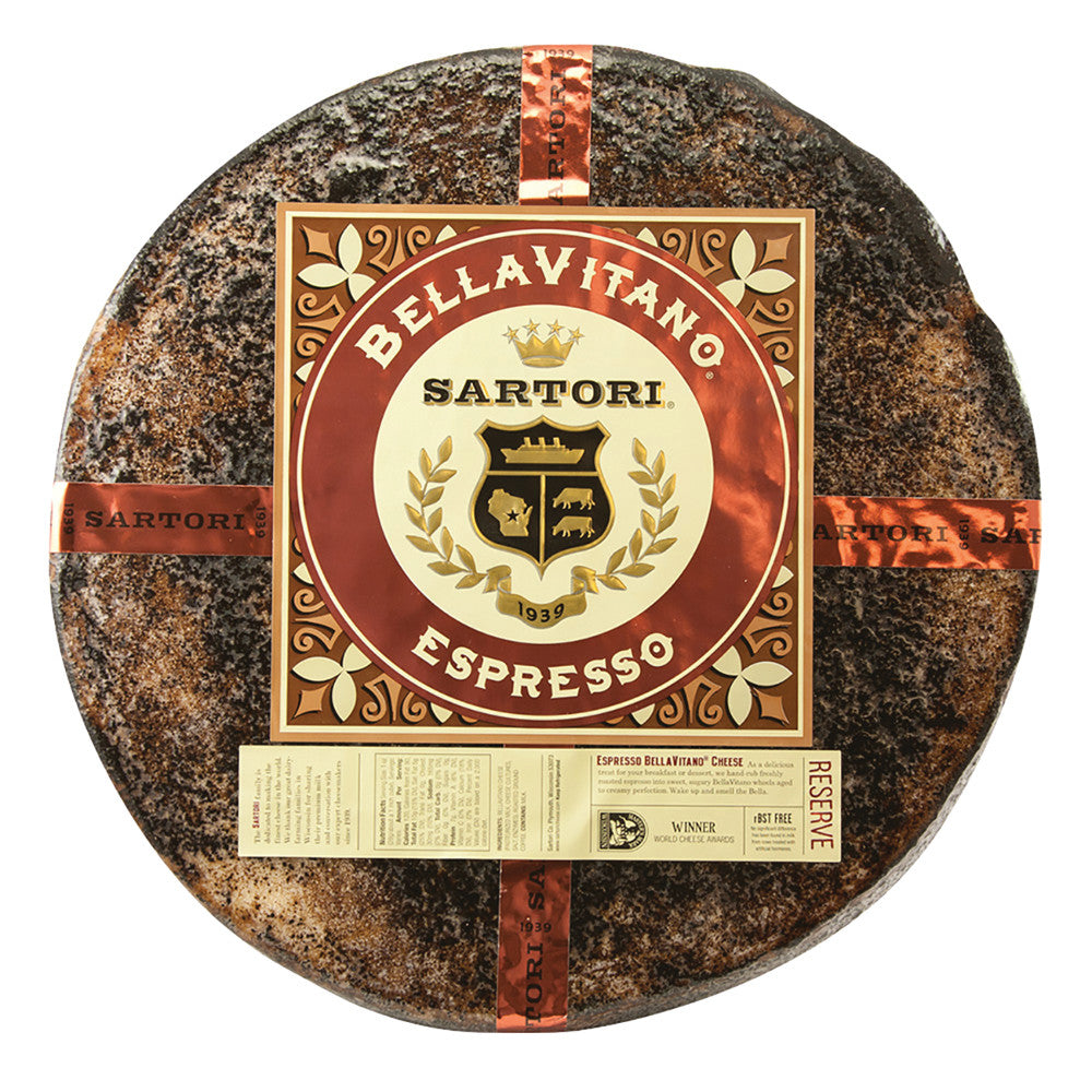 Wholesale Sartori Bellavitno Espresso 5 Lb Quarter Wheel 20 Lb- Bulk