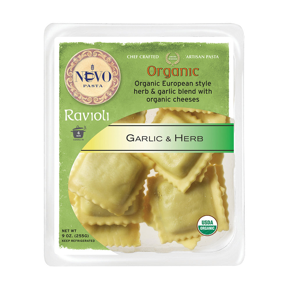 Nuovo Organic Garlic And Herb Ravioli Pasta 9 Oz