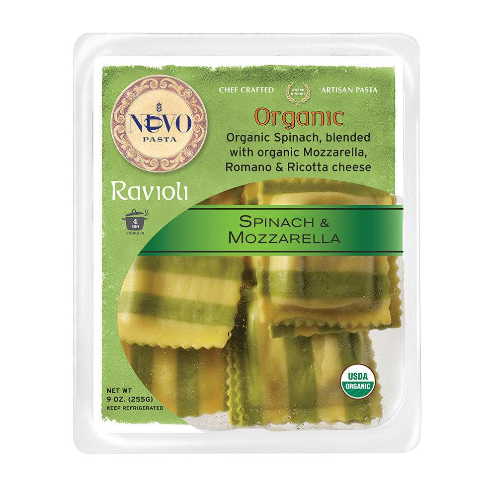 Nuovo Organic Spinach And Mozzarella Ravioli Pasta 9 Oz