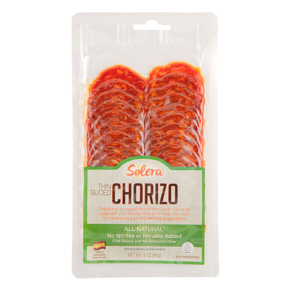 Wholesale Solera Sliced Chorizo 3 Oz- Bulk