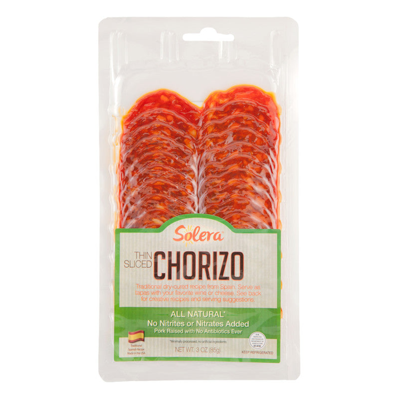 Wholesale Solera Sliced Chorizo 3 Oz Bulk