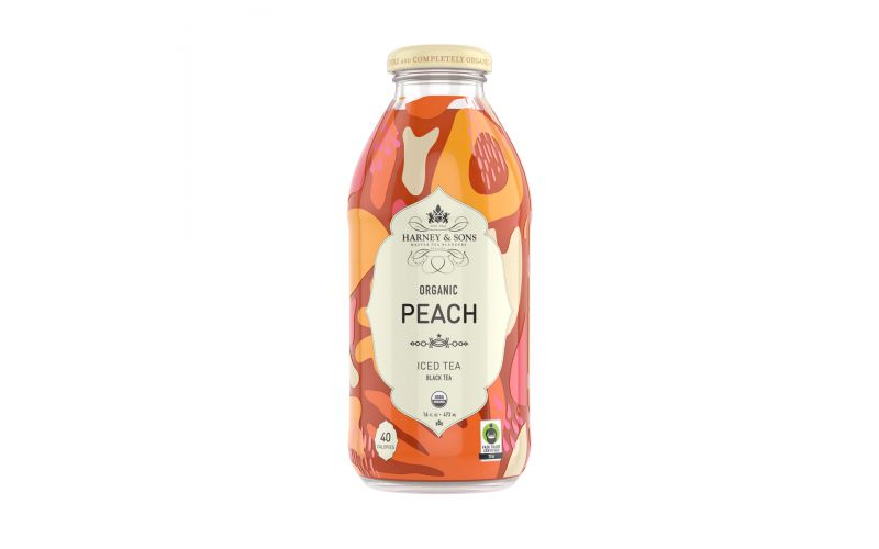 Wholesale Harney & Sons Organic Peach Ice Tea 16 Oz Bottle - 12 Ct case-12ct Case Bulk