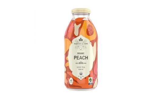 Wholesale Harney & Sons Organic Peach Ice Tea 16 Oz Bottle - 12 Ct case- Bulk